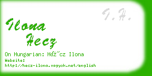 ilona hecz business card